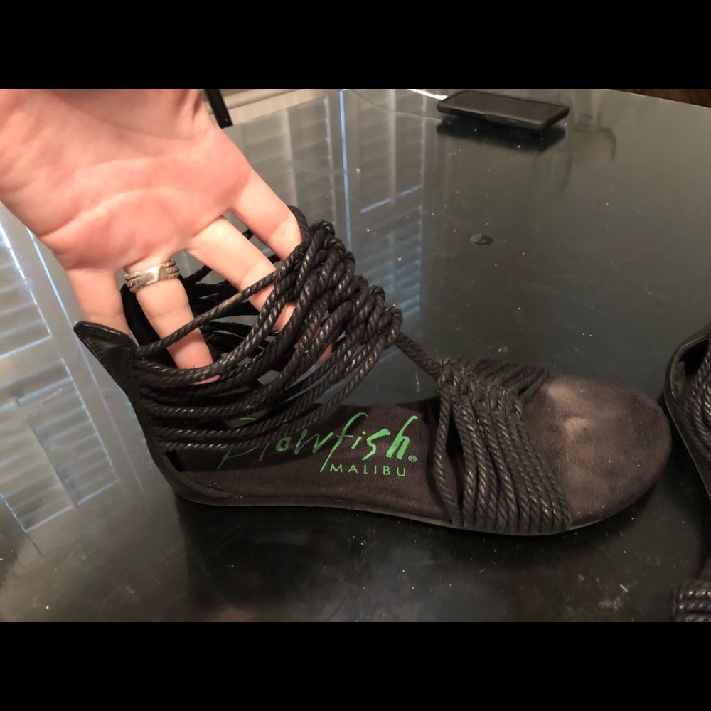 Brown Rope Sandals - Picture 2 of 2